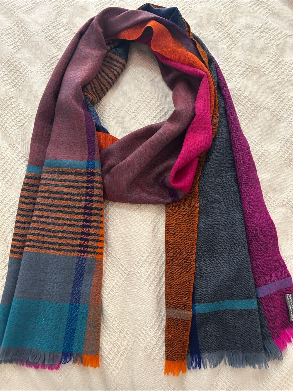 SADHU GORGEOUS 100% CASHMERE LONG WRAP SCARF